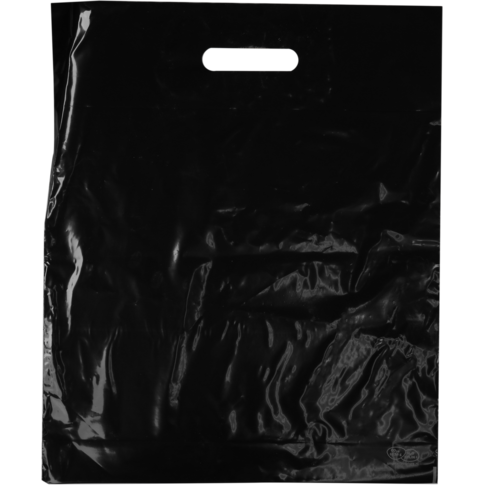 LDPE draagtas zwart 45x50+2x4cm 50my