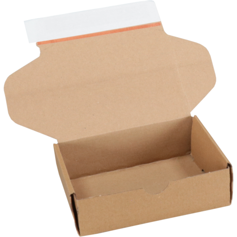Alternative view of SendProof® Postpakketdoos, golfkarton, 140x101x43mm, bruin