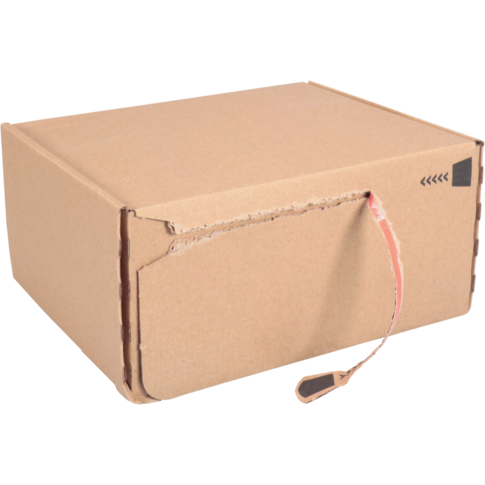 Alternative view of SendProof® Postpakketdoos, golfkarton, 192x155x91mm, bruin