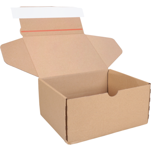 SendProof® Postpakketdoos, golfkarton, 192x155x91mm, bruin