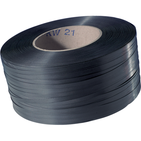 Omsnoeringsband, PP, 12mm, kern 200mm, 3000m, zwart